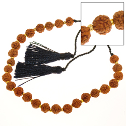 BRACCIALI TASSEL RUDRASKA COMB. GEAR GOLD MOTIF