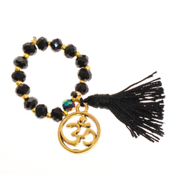 ANELLI ELASTICO TASSEL OM CIRCLE COLORE ORO