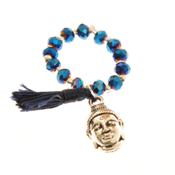 ANELLI ELASTICO TASSEL BUDDHA COLORE ARGENTO