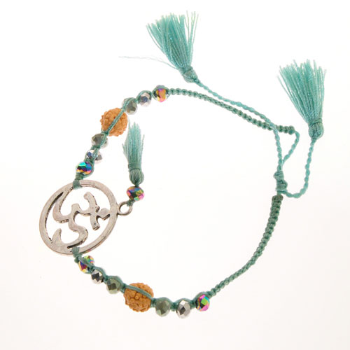 BRACCIALI MORBIDI TASSEL OM CIRCLE COLORE ARGENTO - Image 3