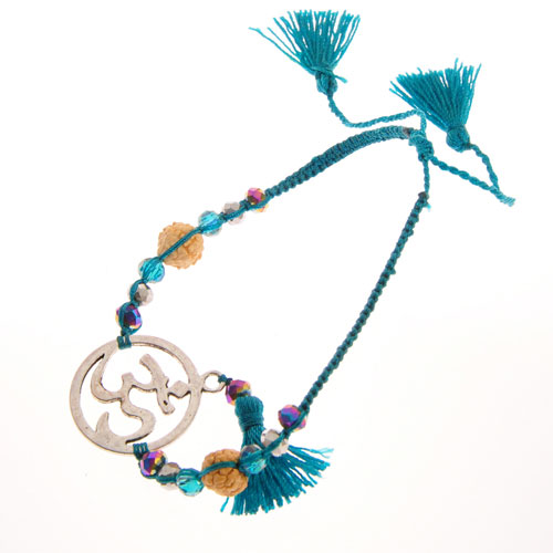 BRACCIALI MORBIDI TASSEL OM CIRCLE COLORE ARGENTO - Image 4