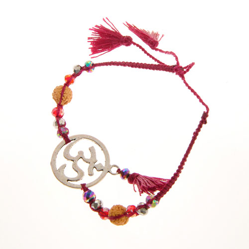 BRACCIALI MORBIDI TASSEL OM CIRCLE COLORE ARGENTO - Image 5