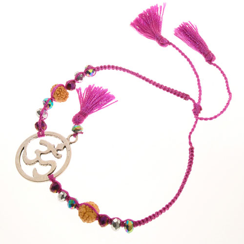 BRACCIALI MORBIDI TASSEL OM CIRCLE COLORE ARGENTO - Image 6