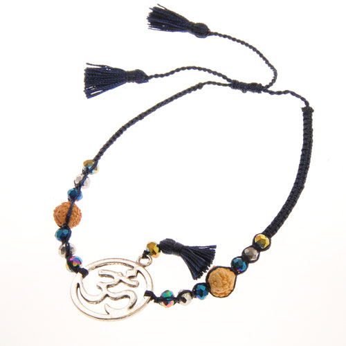 BRACCIALI MORBIDI TASSEL OM CIRCLE COLORE ARGENTO - Image 8