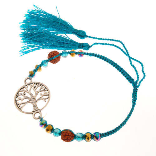 BRACCIALI MORBIDI TASSEL TREE OF LIFE CIRCLE COLORE ARGENTO - Image 4