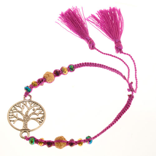 BRACCIALI MORBIDI TASSEL TREE OF LIFE CIRCLE COLORE ARGENTO - Image 6