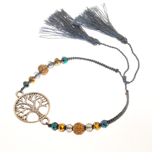 BRACCIALI MORBIDI TASSEL TREE OF LIFE CIRCLE COLORE ARGENTO - Image 11