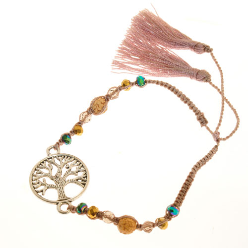 BRACCIALI MORBIDI TASSEL TREE OF LIFE CIRCLE COLORE ARGENTO - Image 7