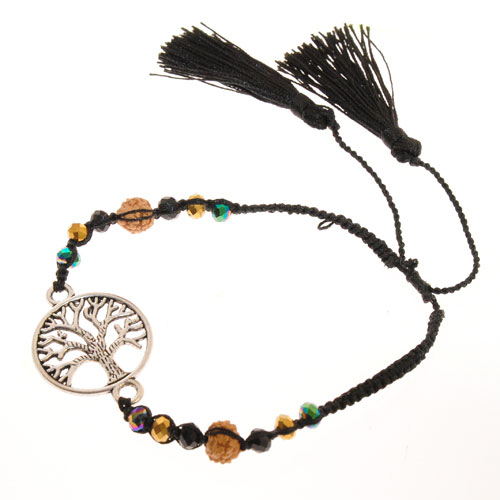 BRACCIALI MORBIDI TASSEL TREE OF LIFE CIRCLE COLORE ARGENTO - Image 8