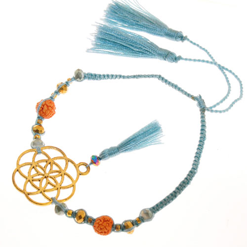 BRACCIALI MORBIDI TASSEL MANDALA COLORE ORO - Image 3