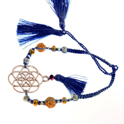 BRACCIALI MORBIDI TASSEL MANDALA  COLORE ARGENTO