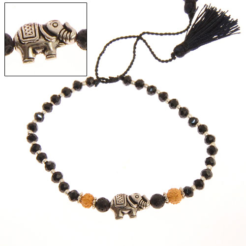 BRACCIALI TASSEL ELEFANT GANITRI LAVA SILVER - Image 9
