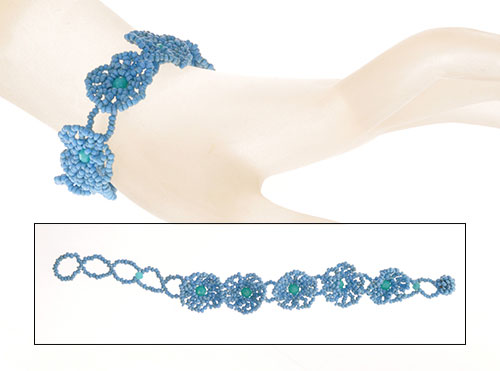 BRACCIALI 5 FLOWER CRYSTAL AMBURADUL STRIPE - Image 2