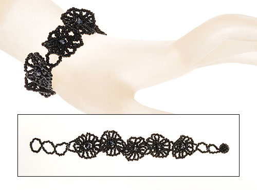 BRACCIALI 5 FLOWER CRYSTAL AMBURADUL STRIPE - Image 3