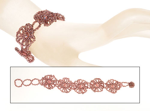 BRACCIALI 5 FLOWER CRYSTAL AMBURADUL STRIPE - Image 4