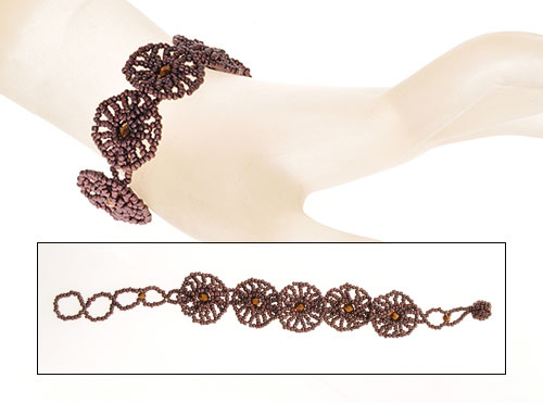 BRACCIALI 5 FLOWER CRYSTAL AMBURADUL STRIPE - Image 7