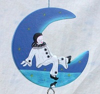 WIND CHIMES GRANDE ARLECCHINO SU LUNA GIALLA
