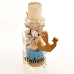 BOTTIGLIA CON NOME ED ANCORA ALGHERO 5CM