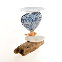 PORTACANDELE COMB CONCHIGLIA MOTIF CUORE