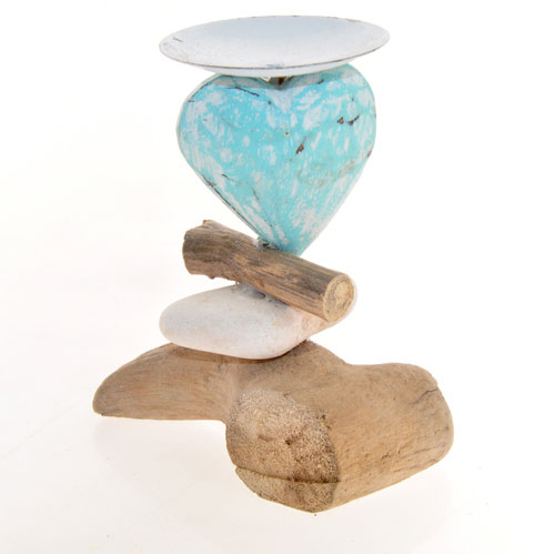 PORTACANDELE COMB LEGNO MOTIF CUORE - Image 2