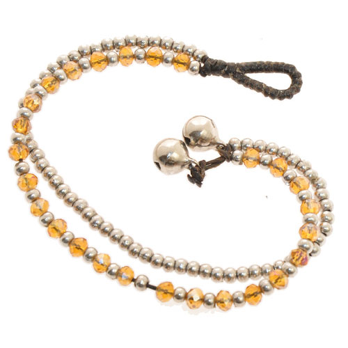 BRACCIALI 2 LINES COMB CRYSTAL W/BUTTON SILVER - Image 2