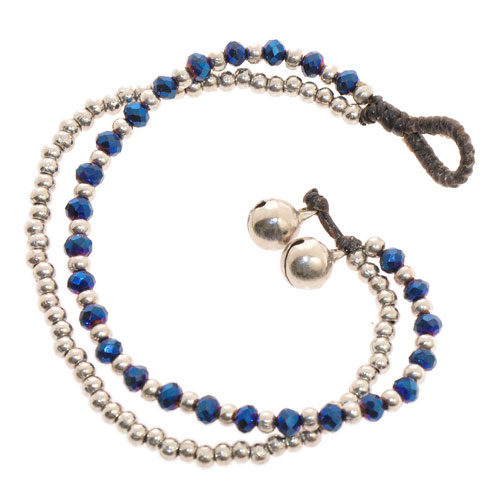 BRACCIALI 2 LINES COMB CRYSTAL W/BUTTON SILVER - Image 3