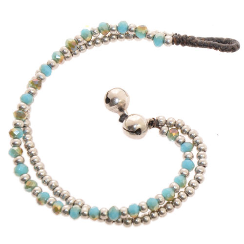 BRACCIALI 2 LINES COMB CRYSTAL W/BUTTON SILVER - Image 4