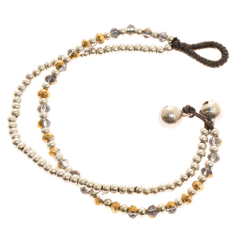 BRACCIALI 2 LINES COMB CRYSTAL W/BUTTON SILVER - Image 9