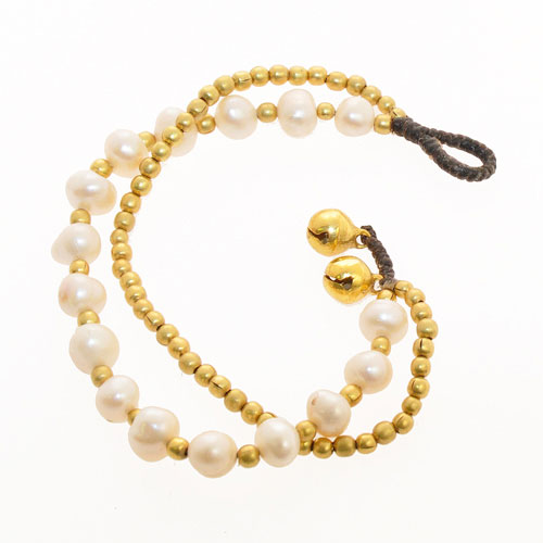 BRACCIALI 2 LINES COMB PEARL WITH BUTTON - Image 2