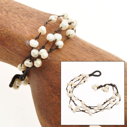 BRACCIALI SIMPLE TEMALI 4 LINE MUTIARA BUTTON - Image 2