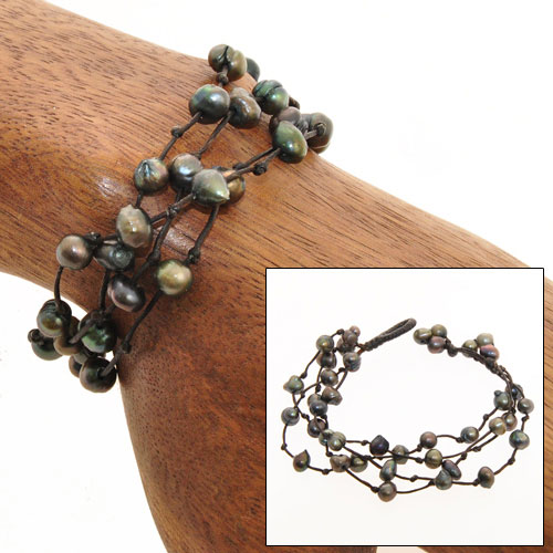 BRACCIALI SIMPLE TEMALI 4 LINE MUTIARA BUTTON - Image 3