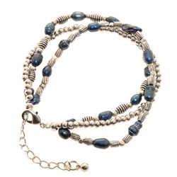 BRACCIALI SIMPLE 3 LINES MUTIARA BUTTON