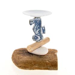 PORTACANDELE COMB LEGNO MOTIF CAVALLUCCIO MARINO