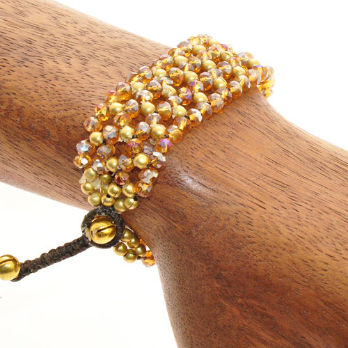 BRACCIALI 6 LINES CRYSTAL INDIA COMB WITH BUTTON - Image 12