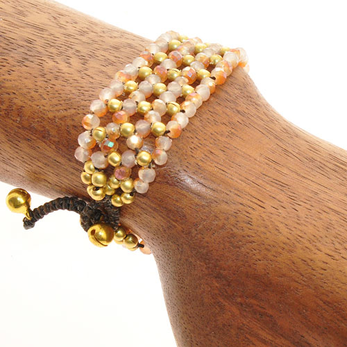 BRACCIALI 6 LINES CRYSTAL INDIA COMB WITH BUTTON - Image 5