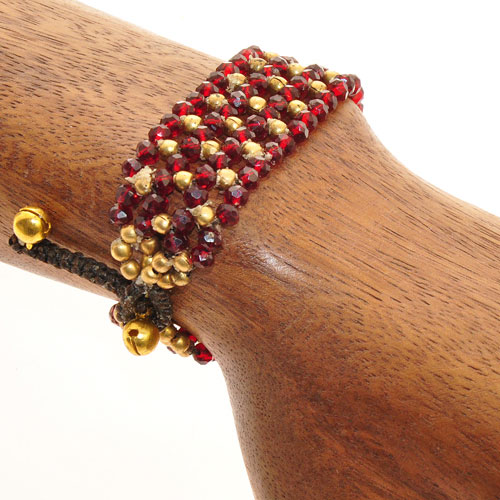 BRACCIALI 6 LINES CRYSTAL INDIA COMB WITH BUTTON - Image 9