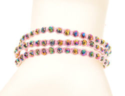 BRACCIALI MACRAME 3 LINE FULL CRYSTAL