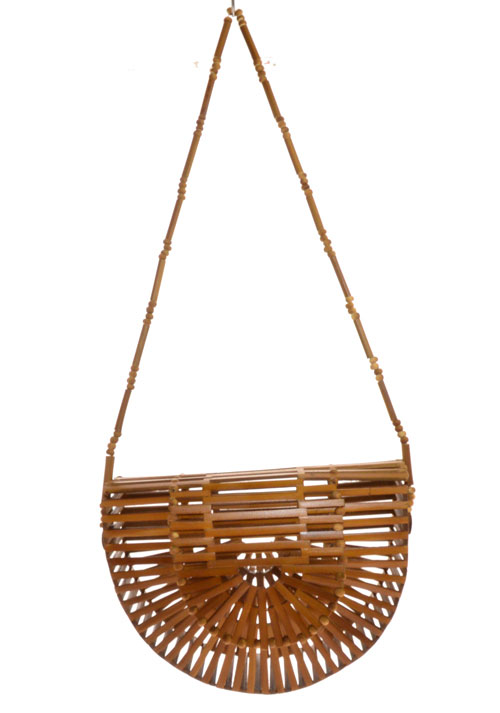 BORSA LONG HANDLE BATANGAN MEZZALUNA BAMBOE 28X18X8 CM - Image 3