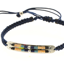 BRACCIALI MIYUKI DOUBLE STRIPE SILVER PLATED