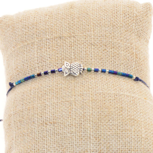 BRACCIALI 1 FILO MIUKI CON PENDENTE GUFO - Image 3