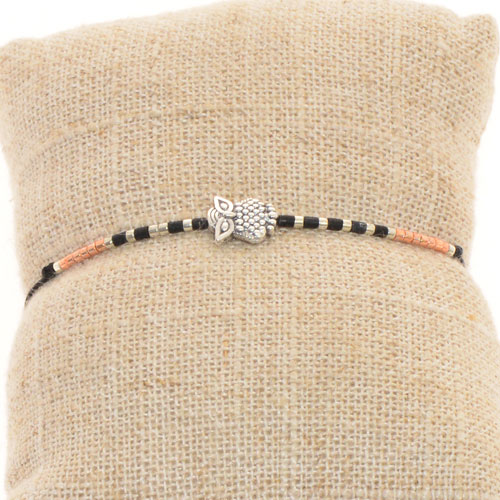 BRACCIALI 1 FILO MIUKI CON PENDENTE GUFO - Image 8