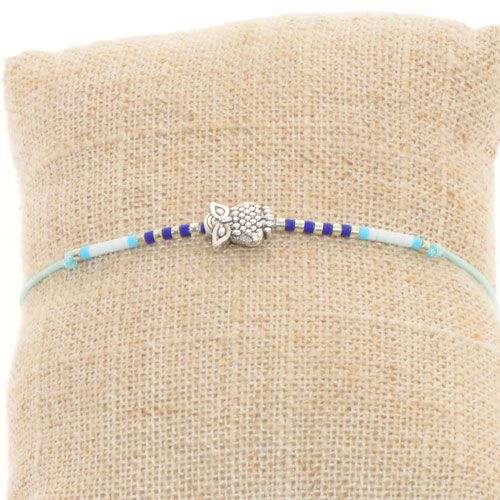 BRACCIALI 1 FILO MIUKI CON PENDENTE GUFO - Image 9