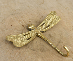 APPENDINO SINGOLO IN OTTONE LIBELLULA CM 11X10