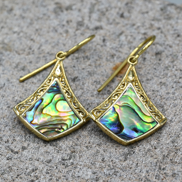 ORECCHINI IN OTTONE CON CONCHIGLIA ABALONE - Image 7