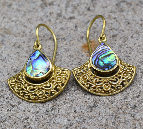 ORECCHINI IN OTTONE CON CONCHIGLIA ABALONE - Image 8