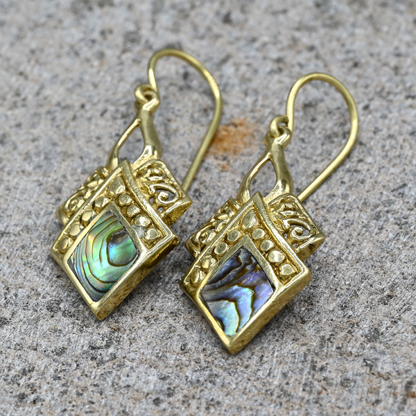 ORECCHINI IN OTTONE CON CONCHIGLIA ABALONE - Image 10