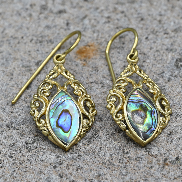 ORECCHINI IN OTTONE CON CONCHIGLIA ABALONE - Image 12