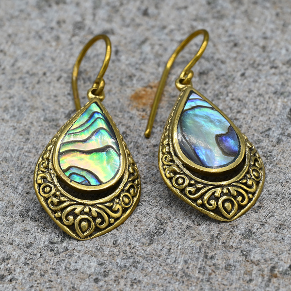 ORECCHINI IN OTTONE CON CONCHIGLIA ABALONE - Image 13