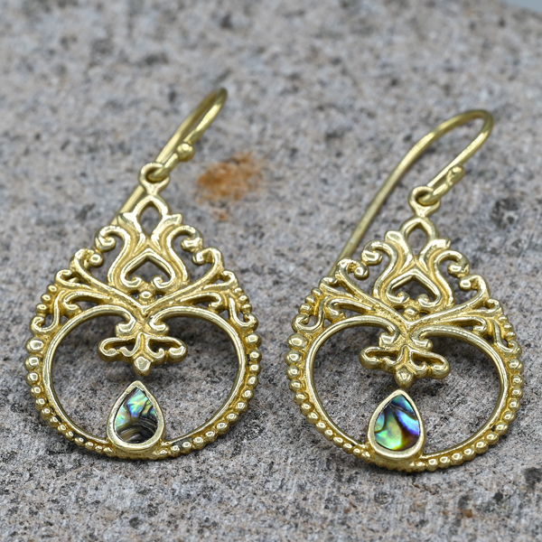 ORECCHINI IN OTTONE CON CONCHIGLIA ABALONE - Image 14