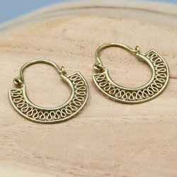 ORECCHINI IN OTTONE MISURA MEDIO PICCOLA